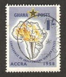 Stamps Africa - Ghana -  conferencia de independencia de los estados africanos