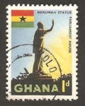Sellos de Africa - Ghana -  estatua de nkrumah, politico y filosofo
