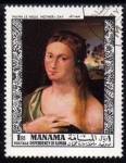 Stamps United Arab Emirates -  Manama 1968: Dia de la Madre - Palma il vecchio