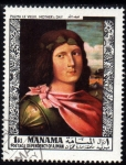 Stamps United Arab Emirates -  Manama 1968: Dia de la Madre - Palma il vecchio