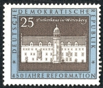 Stamps Germany -  ALEMANIA: Monumentos conmmemorativos a Luther en Eisleben y Wittenberg