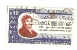Stamps : Europe : France :  champollion 1822