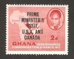Stamps Africa - Ghana -  visita del primer ministro de estados unidos y canada