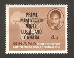 Stamps Africa - Ghana -  visita del primer ministro de estados unidos y canada