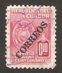 Stamps Ecuador -  servicio consular, impreso correos