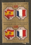 Stamps Honduras -  BANDERAS DE  ESPAÑA  Y  FRANCIA