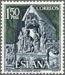 Stamps Spain -  ESPAÑA 1968 1877 Sello Nuevo Serie Turistica Iglesia de San Vicente Avila c/señal charnela
