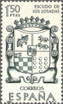 Stamps Spain -  ESPAÑA 1968 1891 Sello Nuevo Forjadores de America Escudo de los Losada c/señal charnela