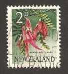 Sellos de Oceania - Nueva Zelanda -  flora, kowhai ngutu kaka