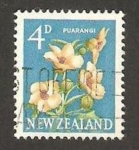 Stamps New Zealand -  flora, puarangi