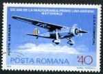 Stamps Romania -  50 Aniv. Primera Linea Aerea