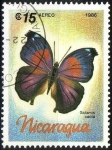 Stamps : America : Nicaragua :  Mariposa
