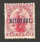 Stamps New Zealand -  aitutaki - figura alegórica