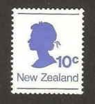 Stamps Oceania - New Zealand -  isabel II, silueta