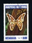 Stamps America - Nicaragua -  serie- Mariposas nocturnas