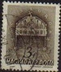 Stamps Europe - Hungary -  HUNGRIA Magyar Posta 1941 0666 Sello Corona de San Esteban Usado Scott579