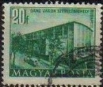 Stamps : Europe : Hungary :  Hungria 1951 Scott 962 Sello Edificios Budapest Taller del Ferrocarril usado Magyar Posta M-1186 Ung
