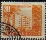 Stamps Hungary -  Hungria 1951 Scott 963 Sello Edificios Budapest Calle Lehel usado Magyar Posta M-1187  Ungarn Hungar