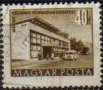 Stamps Hungary -  Hungria 1951 Scott 964 Sello Edificios Budapest Terminal Autobuses cercanias usado Magyar Posta M-11