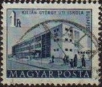 Stamps : Europe : Hungary :  Hungria 1951 Scott 966 Sello Edificios Budapest Escuela Calle George Kilian usado Magyar Posta M-119