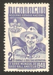 Stamps Nicaragua -  X serie mundial de base ball amateur, homenaje al movimiento scout