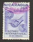 Sellos de America - Nicaragua -  50 anivº  rotary international