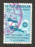Stamps Nicaragua -  50 anivº rotary international