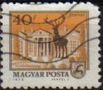 Stamps Hungary -  HUNGRIA Magyar Posta 1972 2825 Sello Edificios Oficiales Plaza Principal Szarvas usado Yvert2196