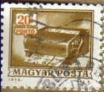 Stamps : Europe : Hungary :  HUNGRIA Magyar Posta 1973 T242 Sello Historia Postal Maquina de ordenes de pago usado ScottJ266