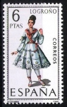 Stamps Spain -  Trajes típicos españoles. Logroño.