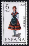 Stamps Spain -  Trajes típicos españoles. Lugo.