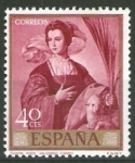 Stamps Spain -  Dia del sello. Alonso Cano. Santa Inés.