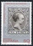Stamps Spain -  Centenario de la 1ª emision de Alfonso X III  , el pelón.
