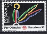 Stamps Spain -  Barcelona´92 III serie Pre-Olímpica.Gimnasia.
