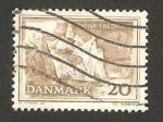 Sellos de Europa - Dinamarca -  acantilados de la isla de mon