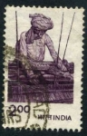 Stamps : Asia : India :  Tejedor de algodón
