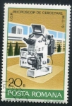 Sellos de Europa - Rumania -  Microscopio Electrónico