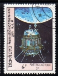 Stamps Laos -  1984 Dia de la Astronautica: Lunik 2