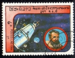 Sellos de Asia - Laos -  1984 Dia de la Astronautica: Kepler