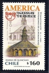 Stamps : America : Chile :  Iglesias de Chiloe,(iglesia de Quinchao)
