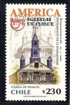 Stamps Chile -  Iglesias de Chiloe,(iglesia de Tenaun)
