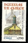 Stamps Chile -  Iglesias de Chiloe,(iglesia de Dalcahue)