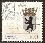 Stamps Germany -  Escudos de Alemania. Federal  (DBP)./ Berlin