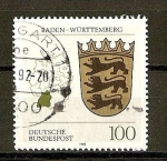 Stamps Germany -  Escudos de Alemania. Federal  (DBP)./ Baden-Wurtemberg.
