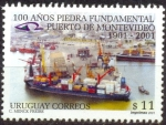 Sellos del Mundo : America : Uruguay : 100 AÑOS PIEDRA FUNDAMENTAL PUERTO DE MONTEVIDEO