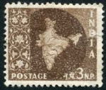 Stamps India -  Mapa de la India
