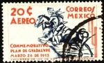 Sellos de America - M�xico -  Conmemorativo del Plan de Guadalupe. 26 de marzo de 1913.