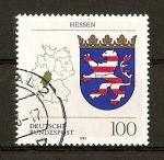 Stamps Germany -  Escudos de Alemania.Federal (DBP)./ Hessen.