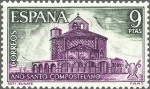 Stamps Spain -  ESPAÑA 1971 2052 Sello Nuevo Año Santo Compostelano Iglesia Romanica De Unate Navarra Yv1705