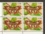 Stamps America - Honduras -  HYALOPHORA  CECROPIA